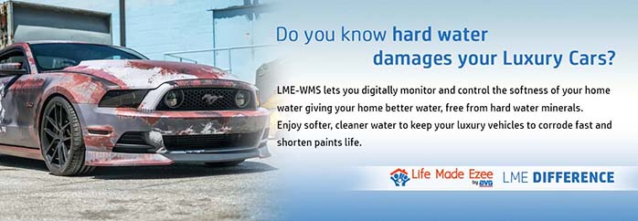 Do you know hard water damages your Luxury Cars? LME-WMS lets you digitally monitor and control the softness of your home water giving your home better water, free from hard water minerals. Enjoy softer, cleaner water to keep your luxury vehicles to corrode fast and shorten paints life.